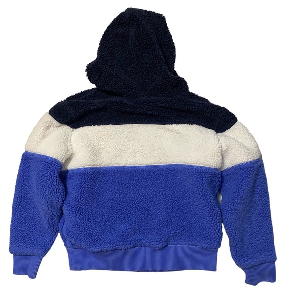 Polo Ralph Lauren High Pile Fleece Sherpa Fur Logo Pullover Hoodie Sweater 8-10 - Picture 4 of 4